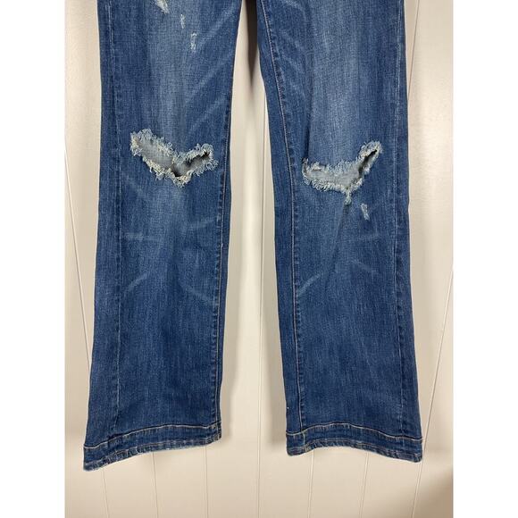 One x OneTeaspoon Womens Scarletts High Waisted Slim Leg Flared Hem Jeans SZ 26 - Picture 3 of 8